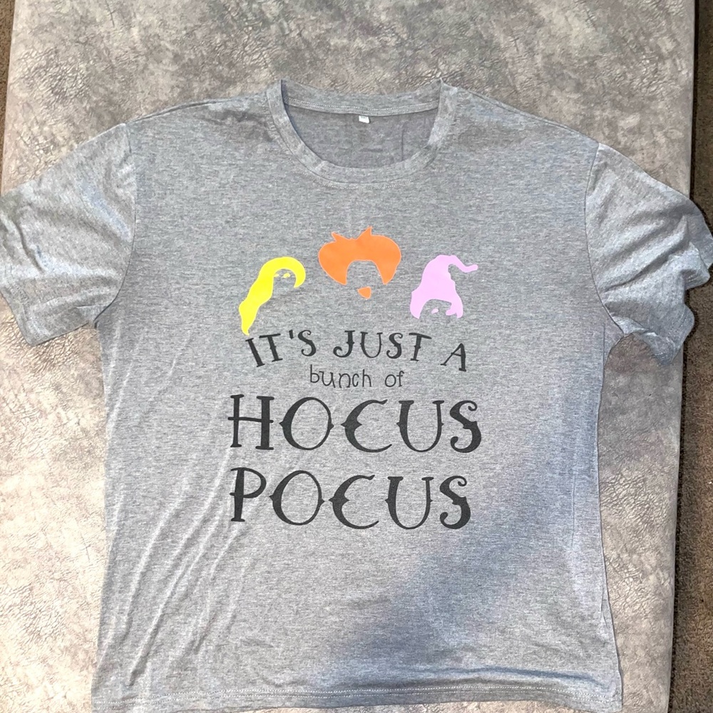 Gray Hocus Pocus Graphic T-Shirt